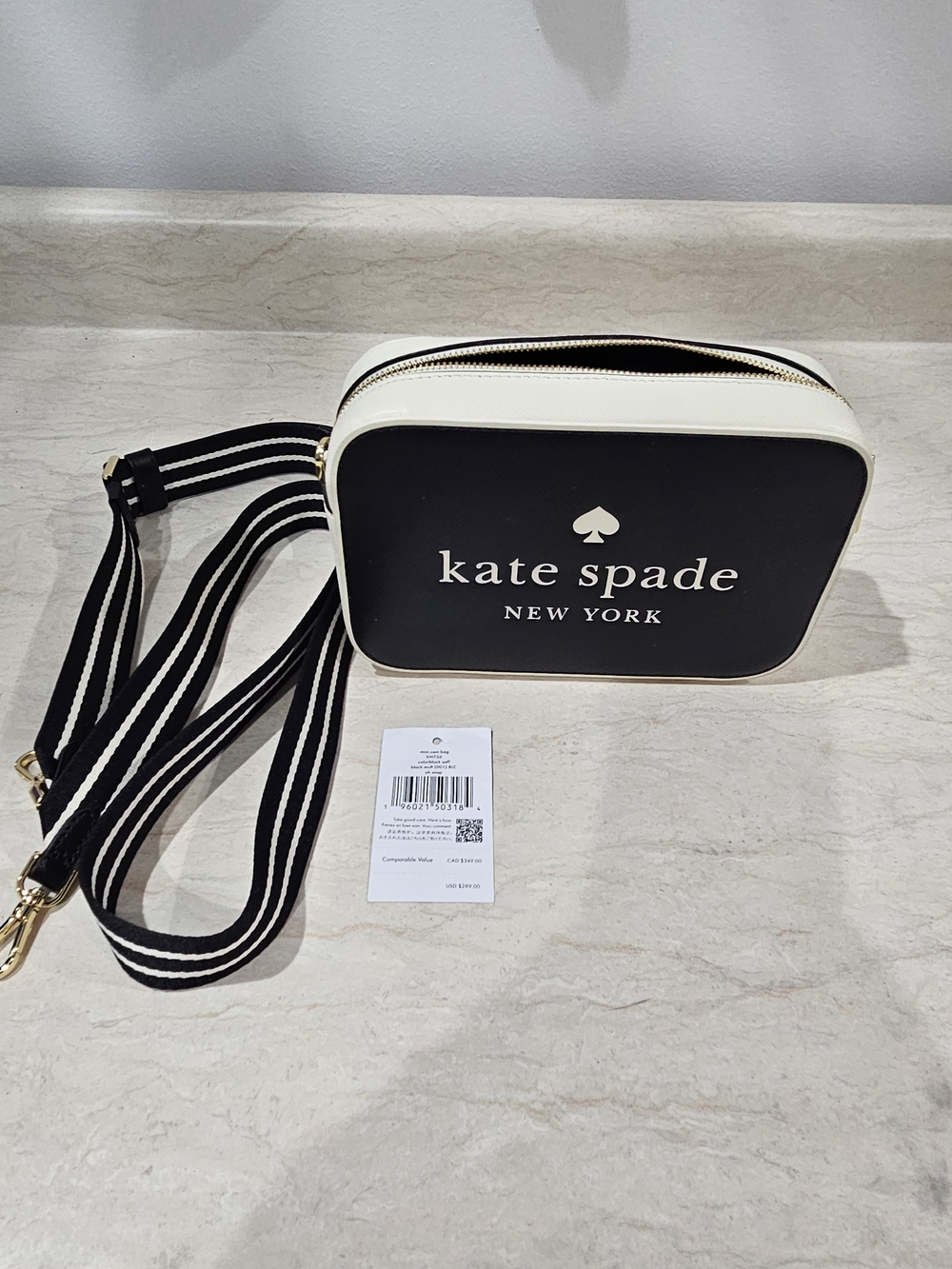 Kate Spade New York Black and White Crossbody Bag - Picture 2 of 10